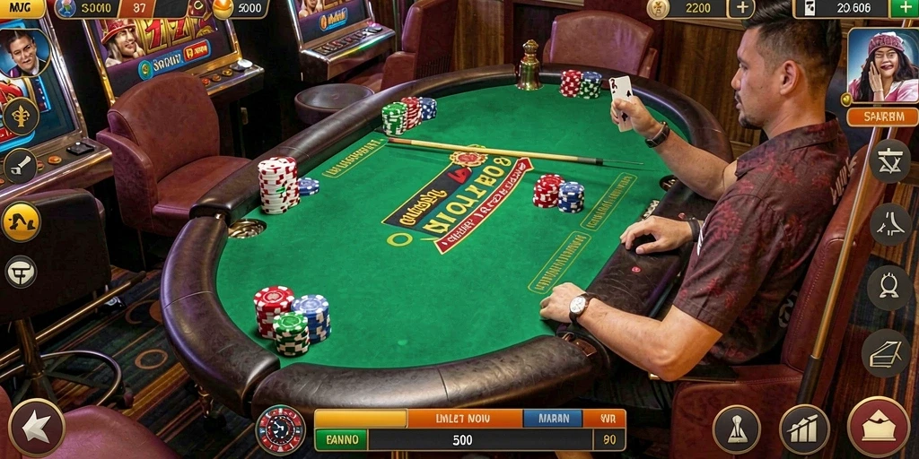 Screenshot penuh aksi pertandingan yang mendebarkan.