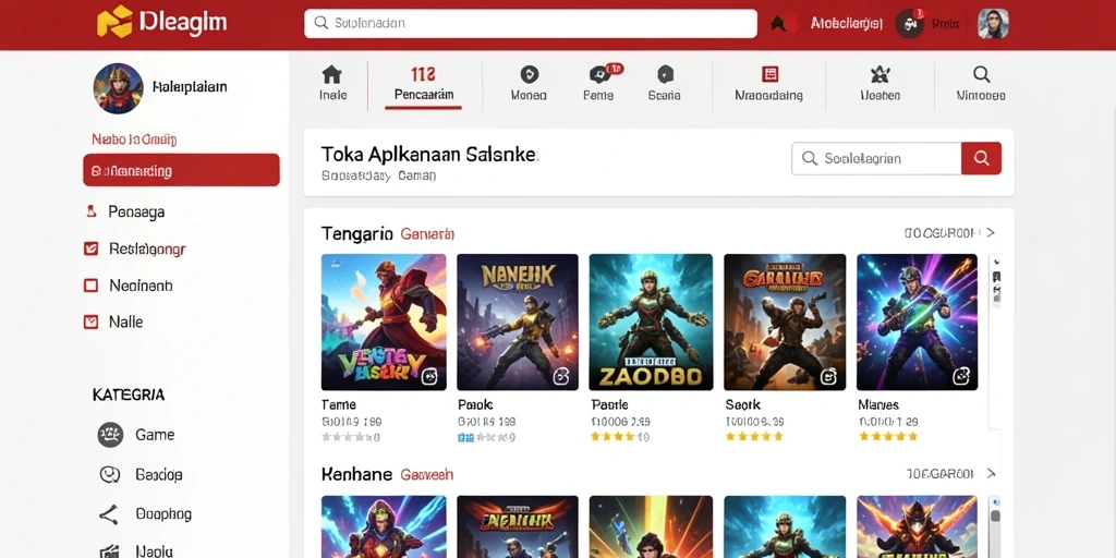Tampilan menu utama yang menarik.