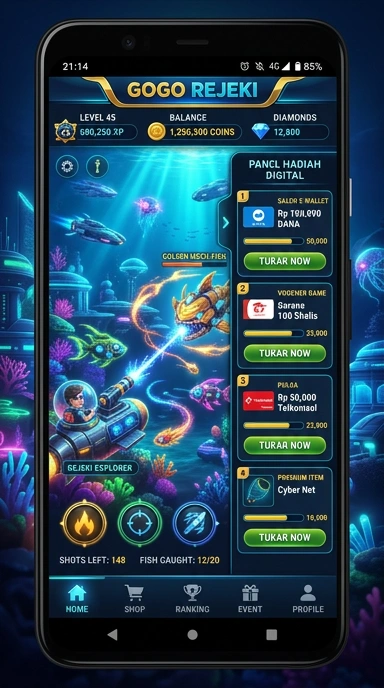 Cuplikan layar menu unduhan gogorejeki untuk perangkat Android